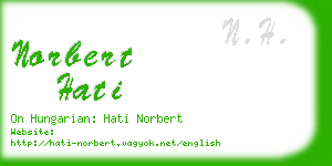 norbert hati business card